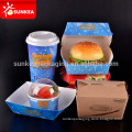 Double side custom printed disposable paper food box
